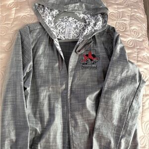 Disney Gray Hooded Jacket with Character Print